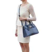 Mellow World - Ostrich Embossed Satchel