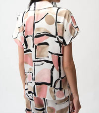 Joseph Ribkoff - Casual V-neck Buttoned Top