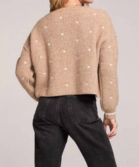 saltwater LUXE Charmer Sweater in mocha - women's sweater - alternate view