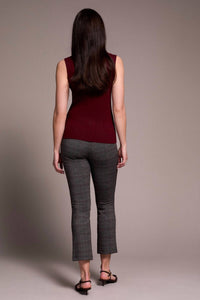 Tribal - Textured Sleeveless Mock Neck Top