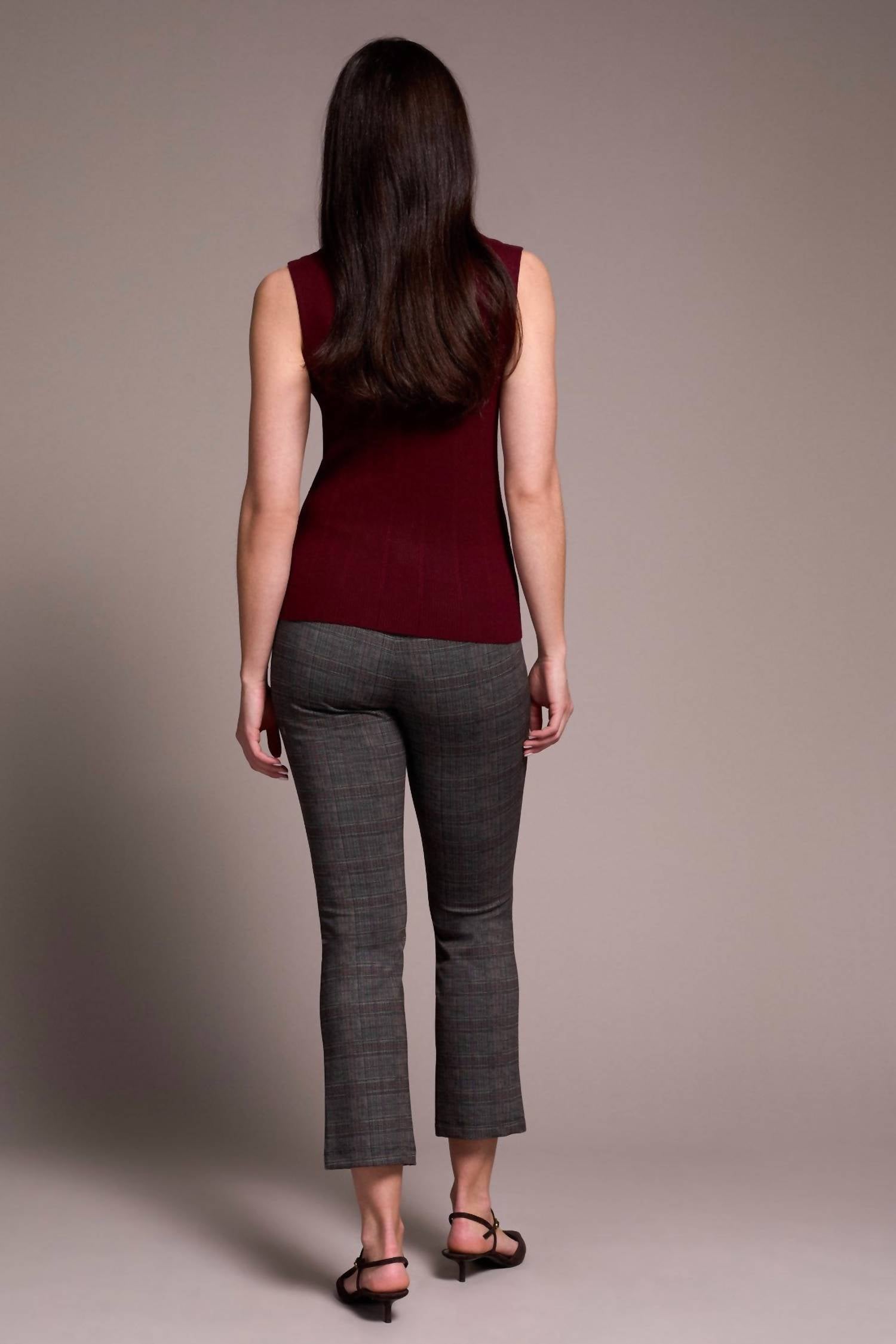 Tribal - Textured Sleeveless Mock Neck Top
