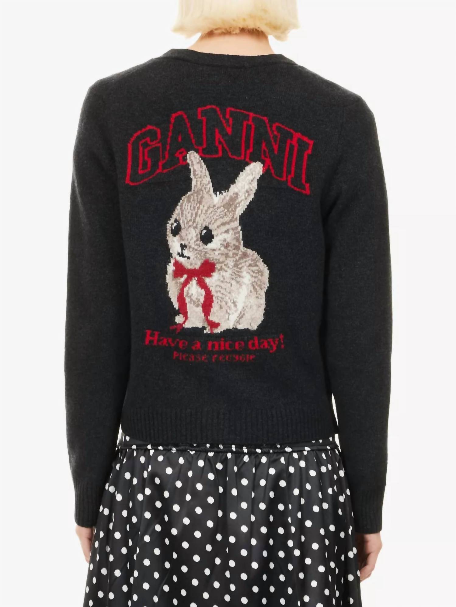 Ganni - Graphic Wool Cardigan