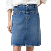 CLOSED Stover X Midi Skirt in mid blue - women's skirt - detail view