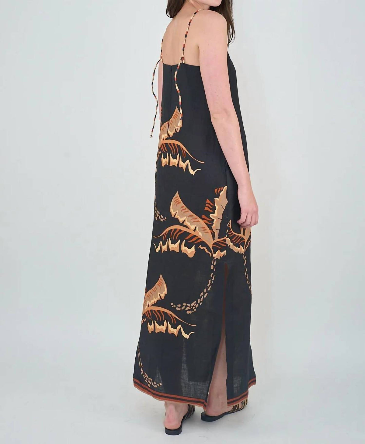 Las Sureñas - Elegant Square Neck Long Dress