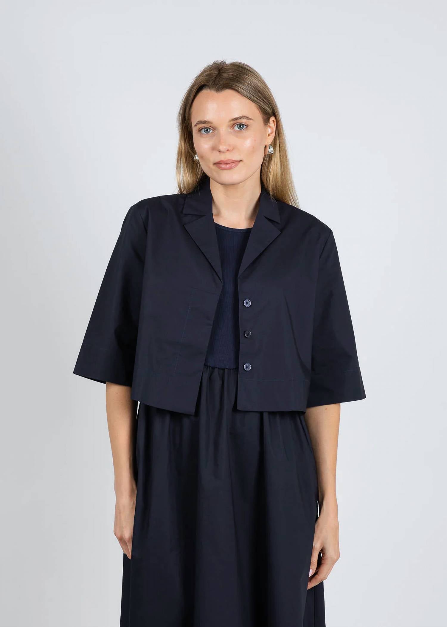 Elliott Lauren - Double Up Button Front Crop Jacket