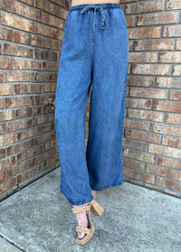 Sadie & Sage - Wide Leg Tencel Pant