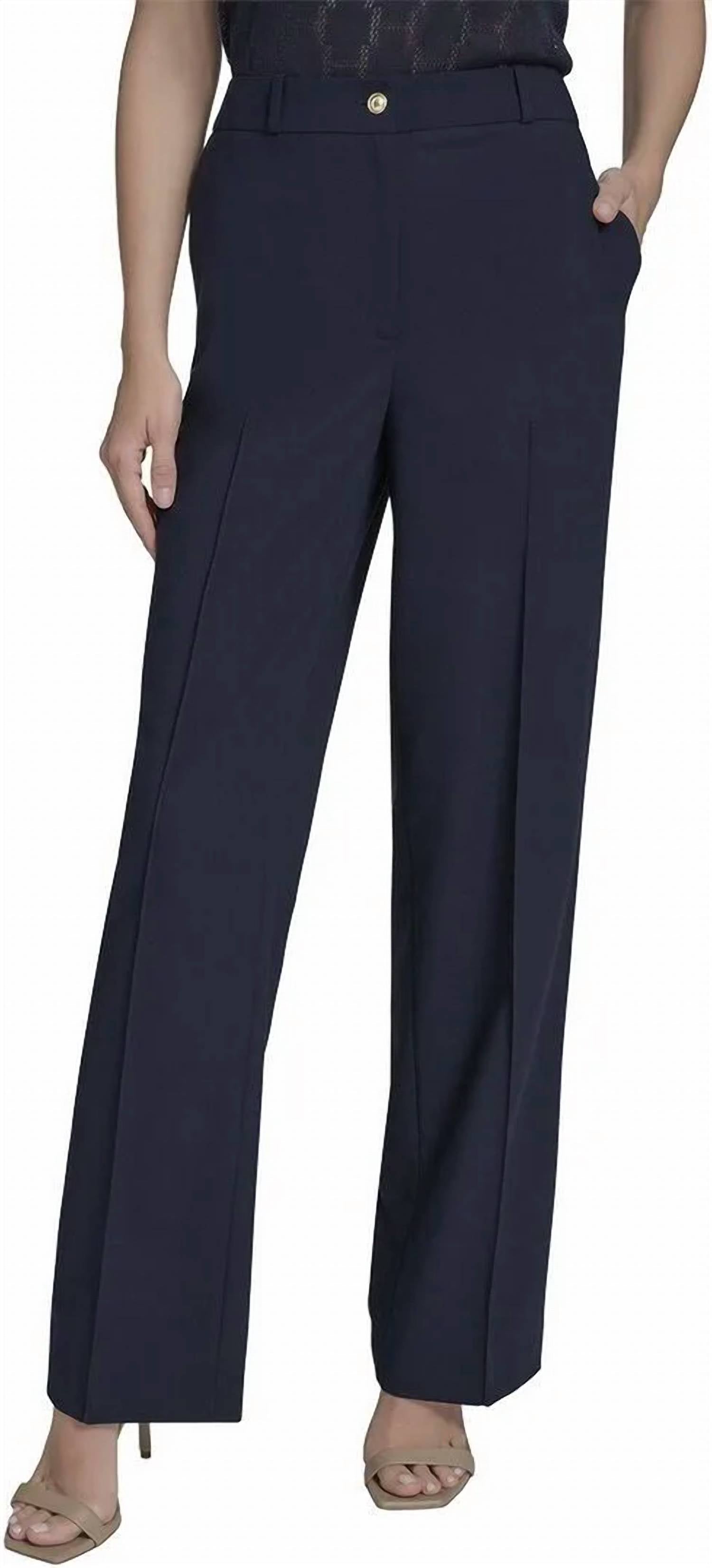 Halston - Straight Leg High Rise Pant