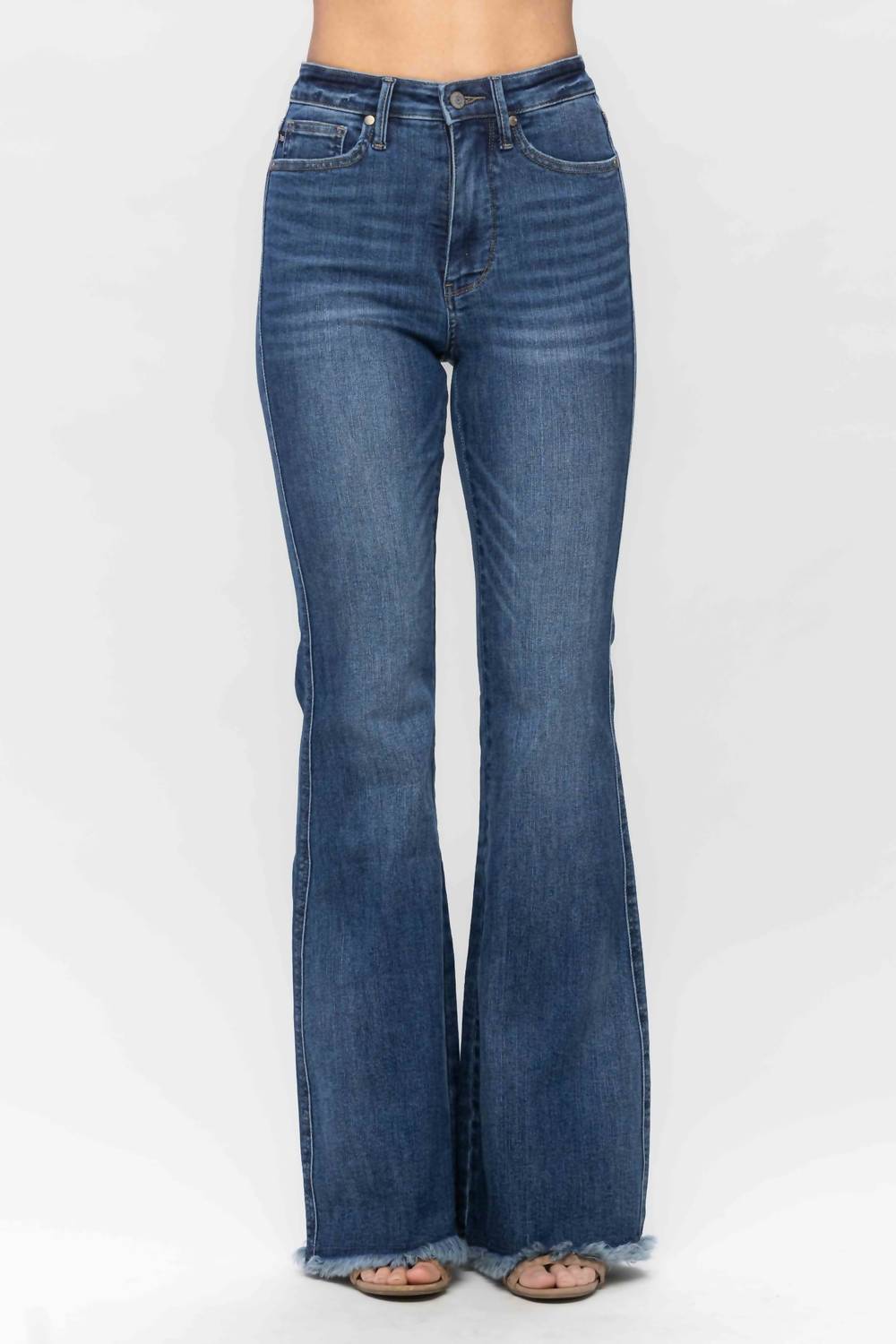 Judy Blue - High Waist Tummy Control Fray Hem Jeans
