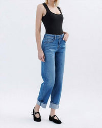 VERVET BY FLYING MONKEY Kate High Rise Barrel Jeans in lullaby - women's jeans - view 8