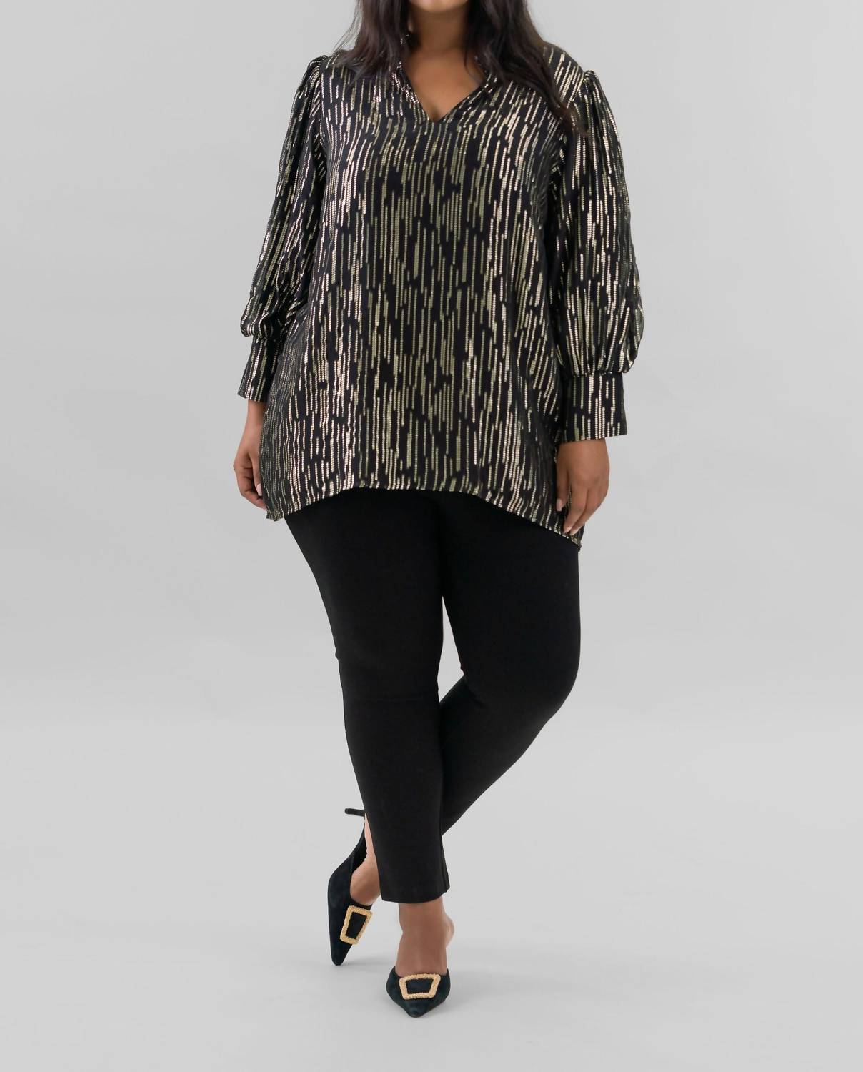 Emily Lovelock - Hailey Lurex Blouse - Plus