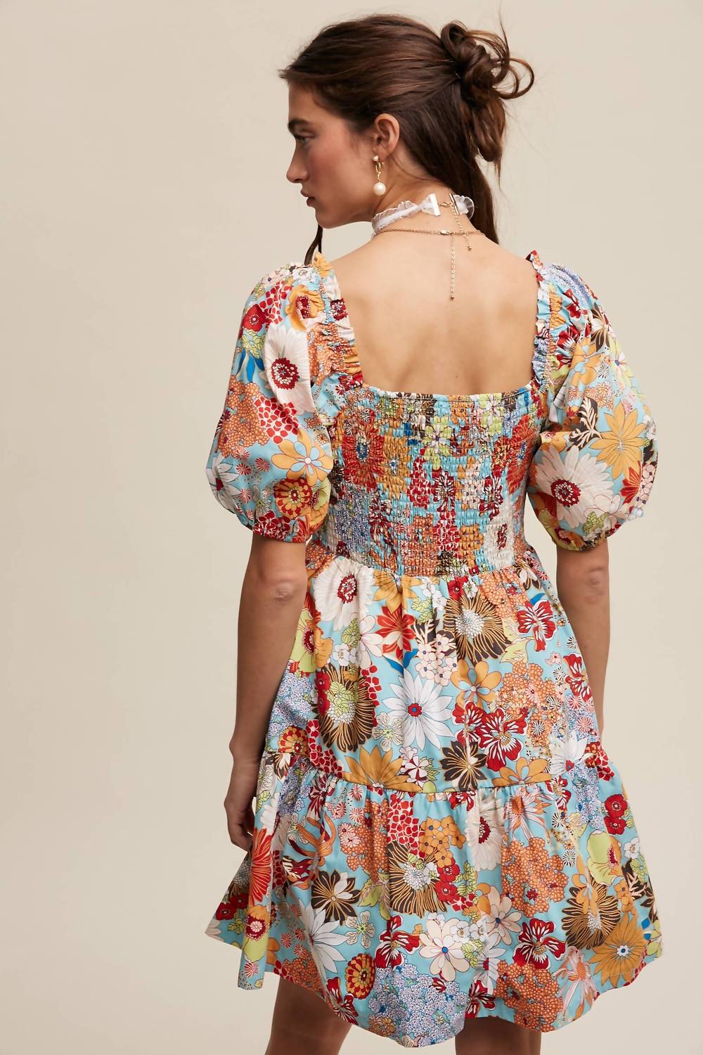 Listicle - Floral Print Mini Dress