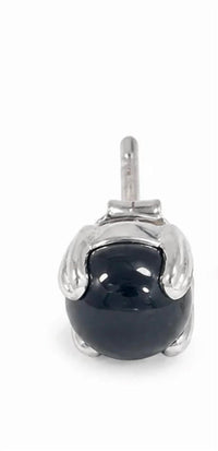 JEWELITH Women's Onyx Stud Earrings in black - women's jewelry - detail view