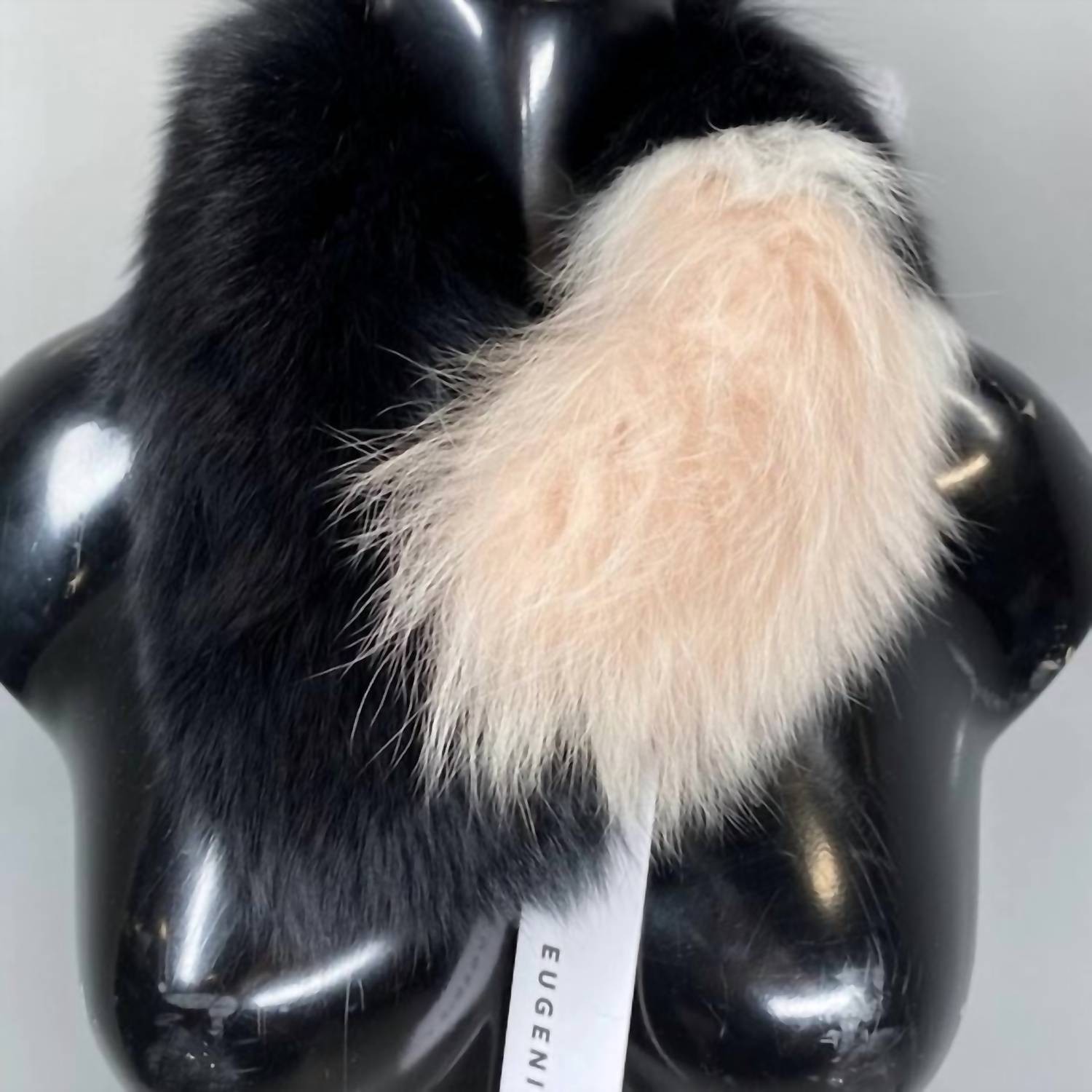 Eugenia Kim Women's Faux Fur Collar Scarf in black pink - women's scarf - detail view