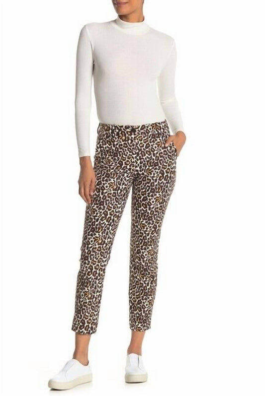 J.Crew - Leopard Print Slim Mid-Rise Stretch Ankle Crop Pants