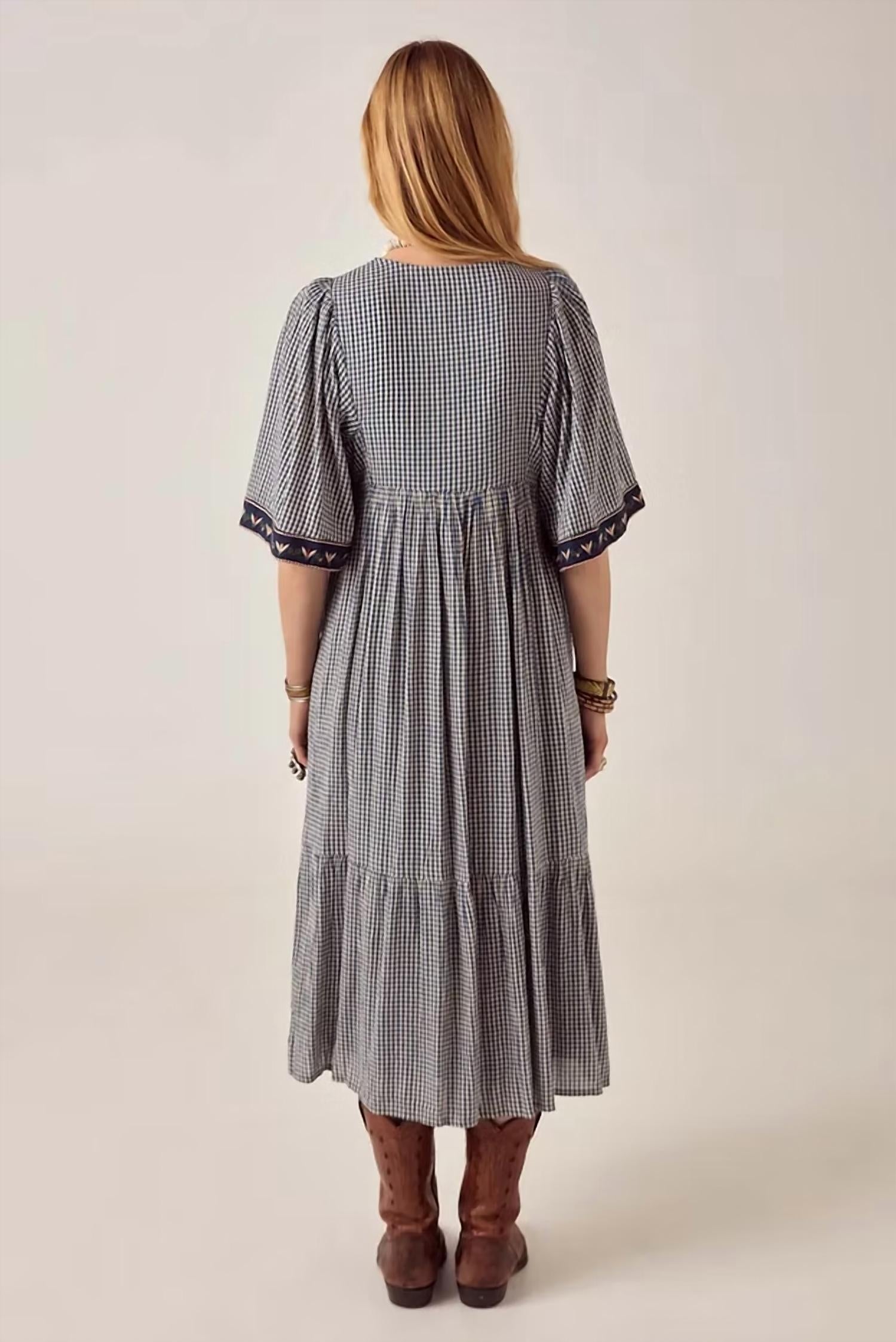 Maison Hotel - Gingham Bloom Dress