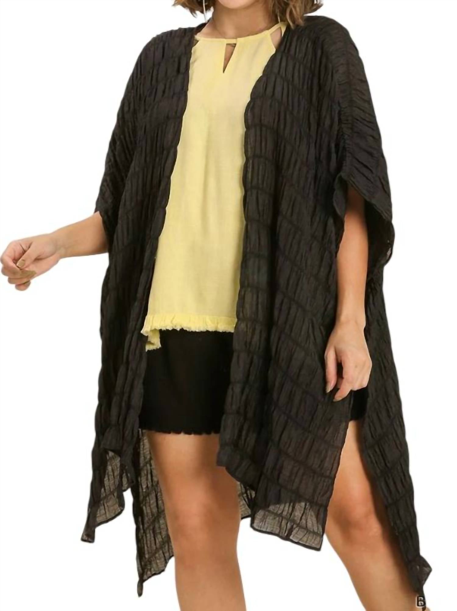 Umgee - Sheer Ruffle Textured Kimono