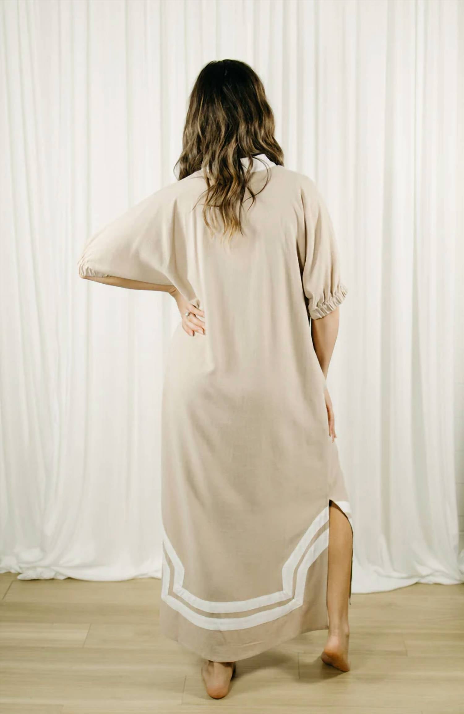 Entro - Bold Line Midi Dress
