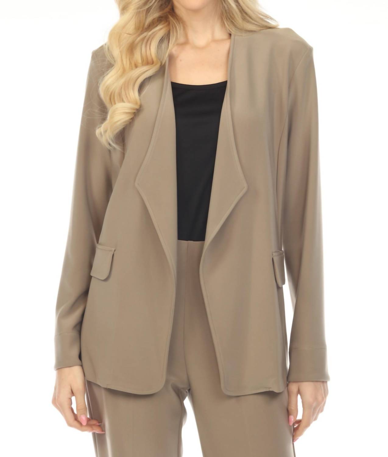 Joseph Ribkoff - Open Front Long Sleeve Blazer
