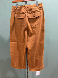 Spanx WOMEN'S STRETCH TWILL CROPPED WIDE LEG PANT in acorn - women's pants