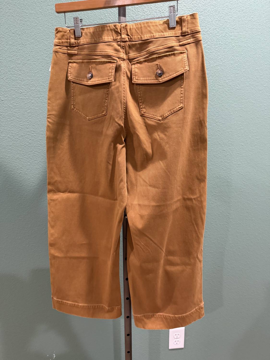 Spanx WOMEN'S STRETCH TWILL CROPPED WIDE LEG PANT in acorn - women's pants