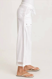 Xcvi - Roel Poplin Mesh Gaucho Crop Pants
