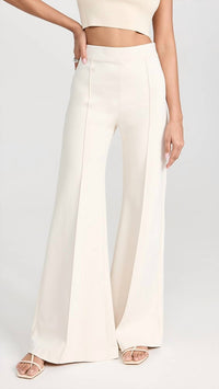 Rosetta Getty - Pintuck Wide Leg Flare Pants