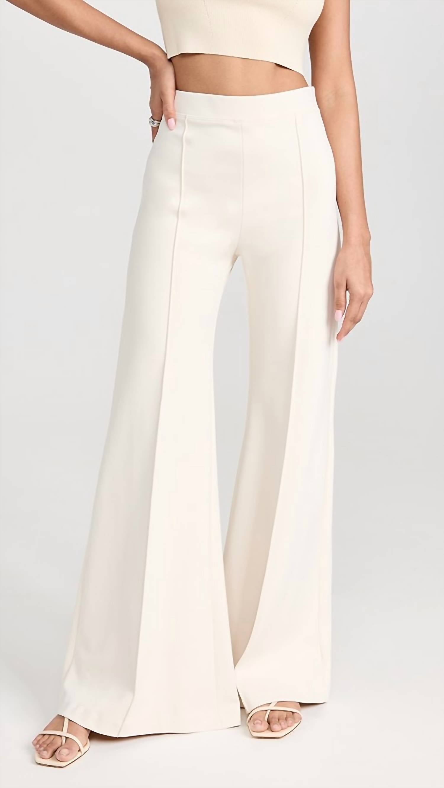 Rosetta Getty - Pintuck Wide Leg Flare Pants