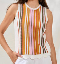 Tribal - Crew Neck Sleeveless Sweater