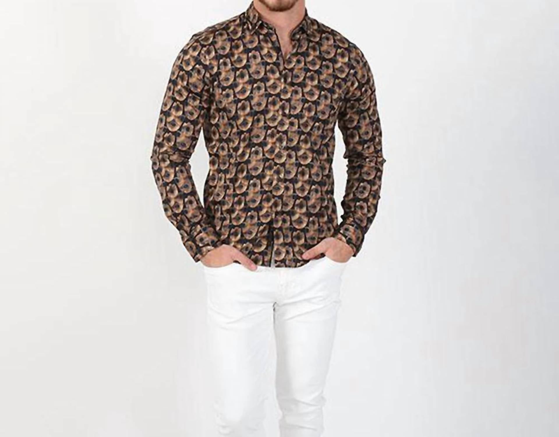 Eight X - Hamsa Print Button Down Shirt
