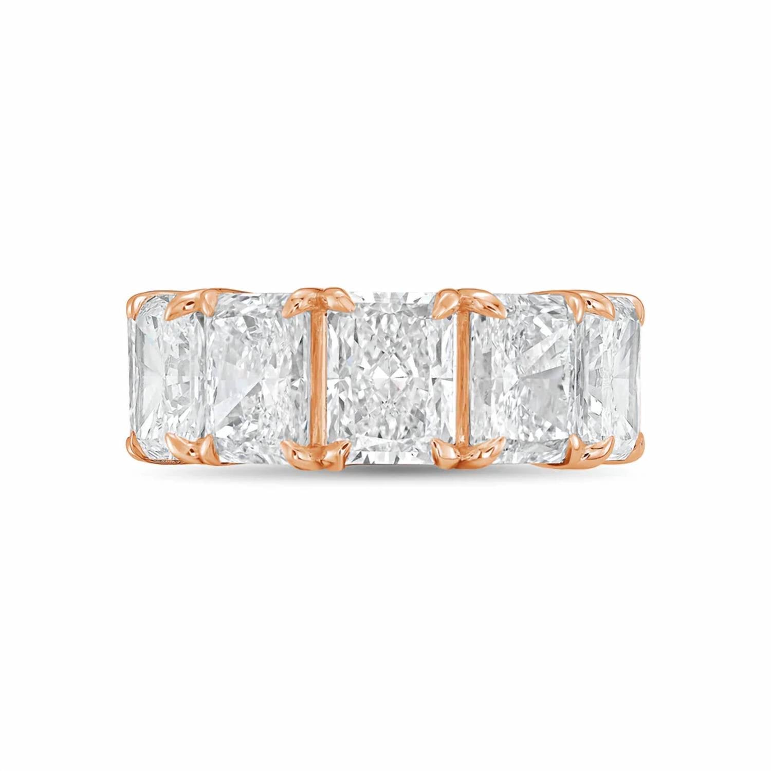 Diana M Jewels - Women's Radiant Lab-Grown Diamond Eternity Band (8.00 Ct) - Elegant Plus