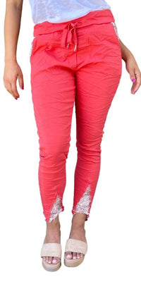 Gigi Moda - Ricamo Tie-Waist Pants