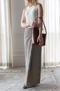 Alysi - Striped Wrap Maxi Skirt