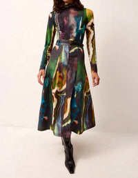 Marie Oliver Eloise Printed Shirt Top in multicolor - women's long sleeve top