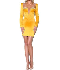 Miss Circle - Women's Satin Corset Dress