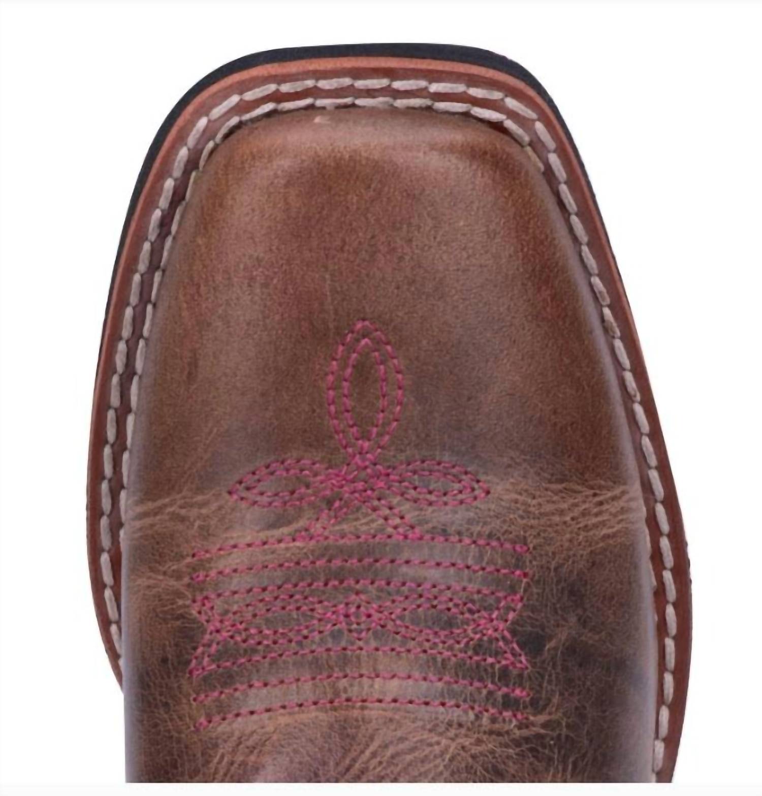 DAN POST. Girls Majesty Boots in brown purple - kids' boots - detail view