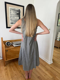 Things Between - Giselle Gingham Buttoned Tank Midi Dress