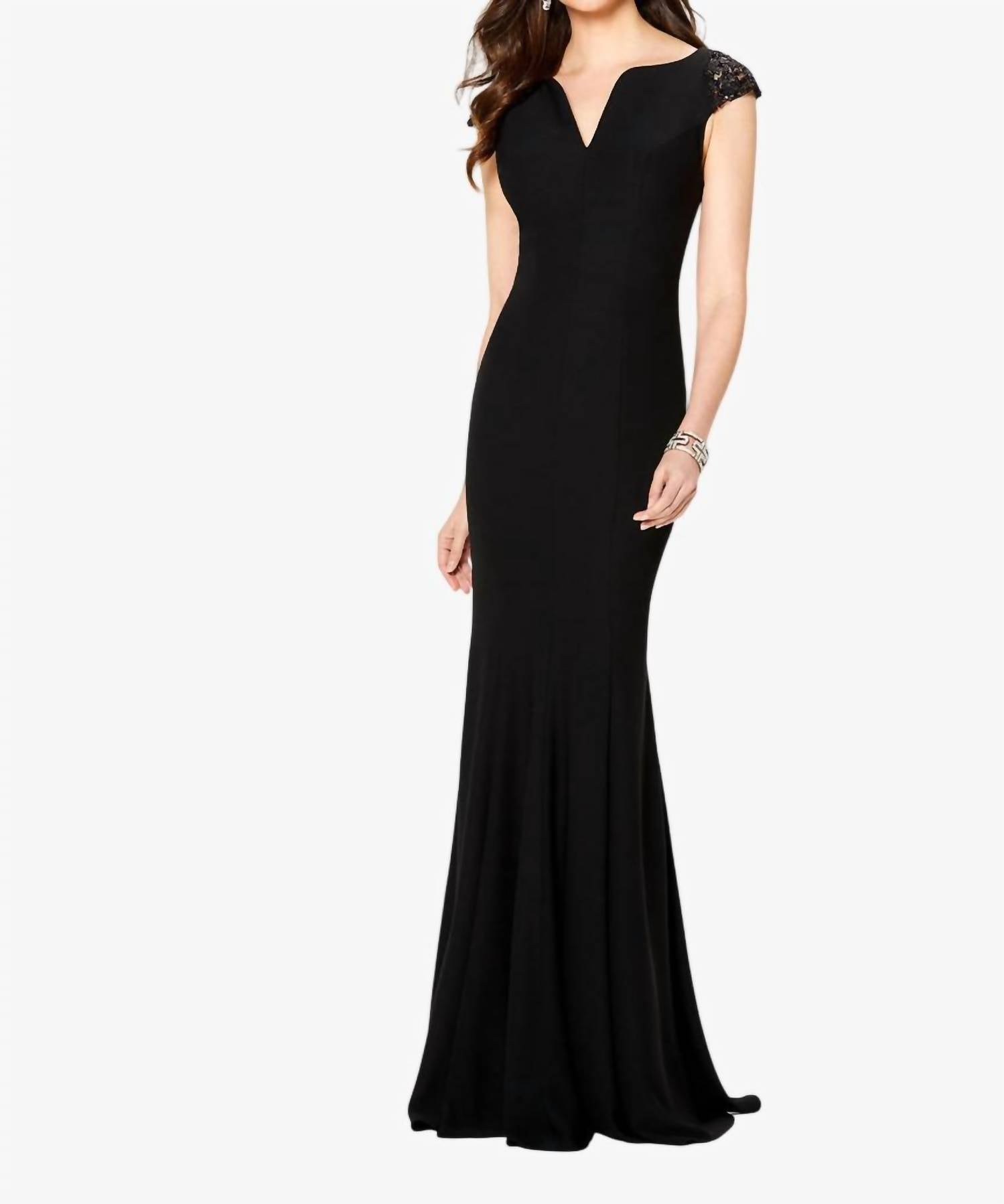 Montage By Mon Cheri - Cap Sleeve Formal Dress