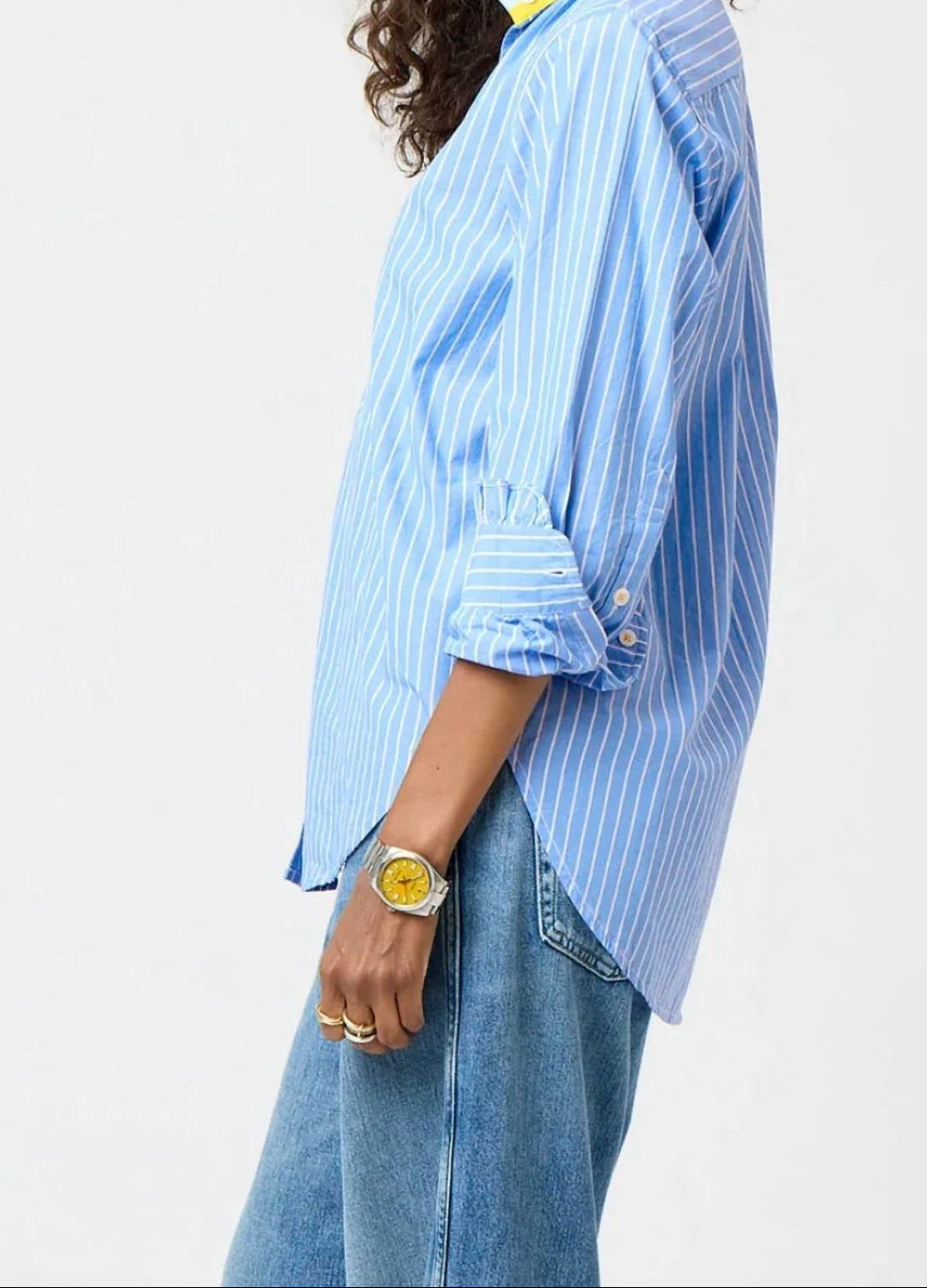 Kerri Rosenthal - Mia Stripe Ruffle Shirt
