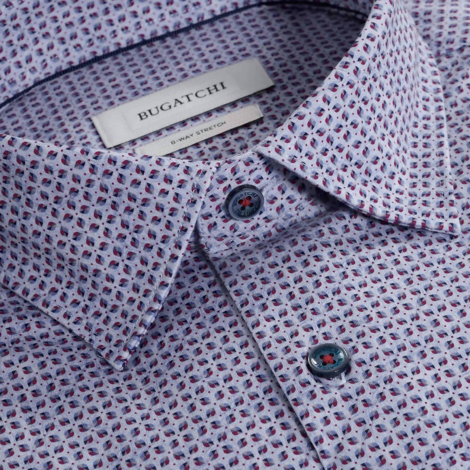 Bugatchi Uomo - James Geometric Oooh Cotton Shirt