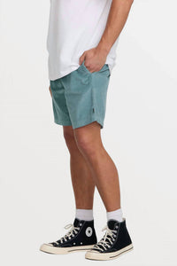 Billabong Larry Layback Cord Shorts in washed blue - men's shorts - detail view