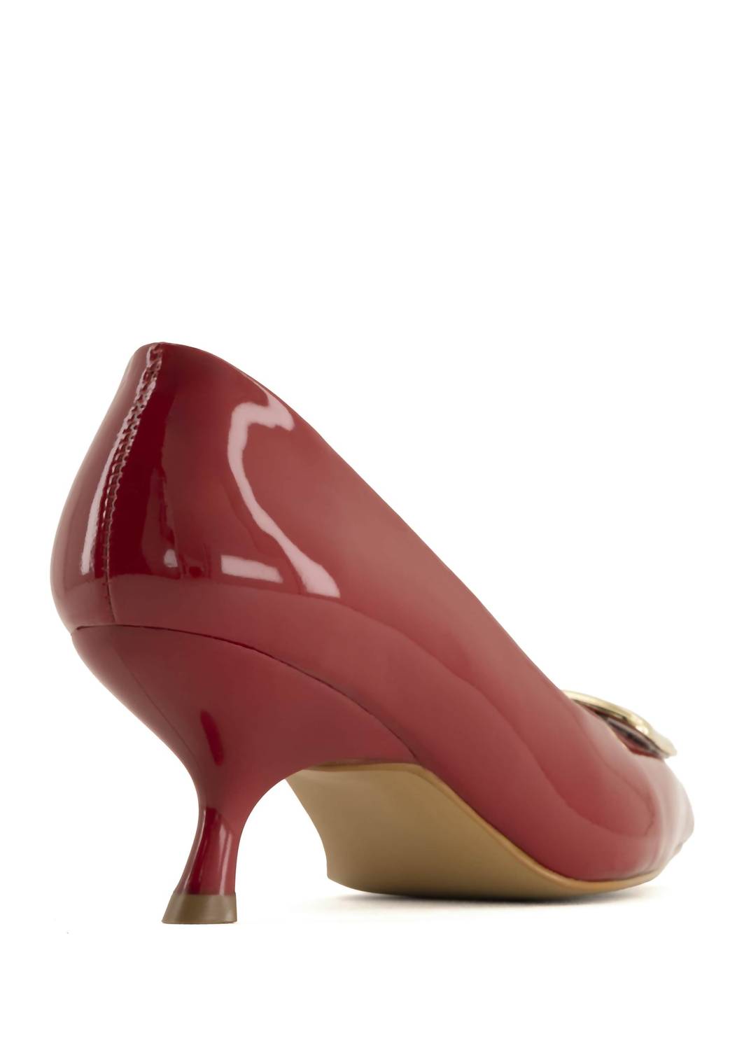 Andrea Women's Low Heel Pump in red - women's heels - detail view