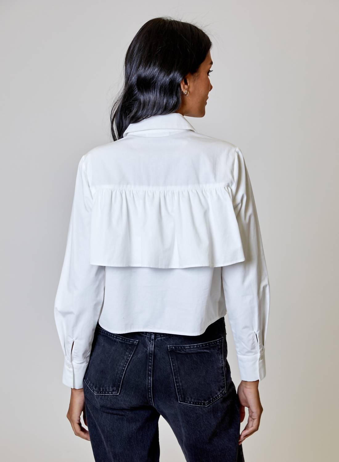 Design History - Crop Button Down Shirt