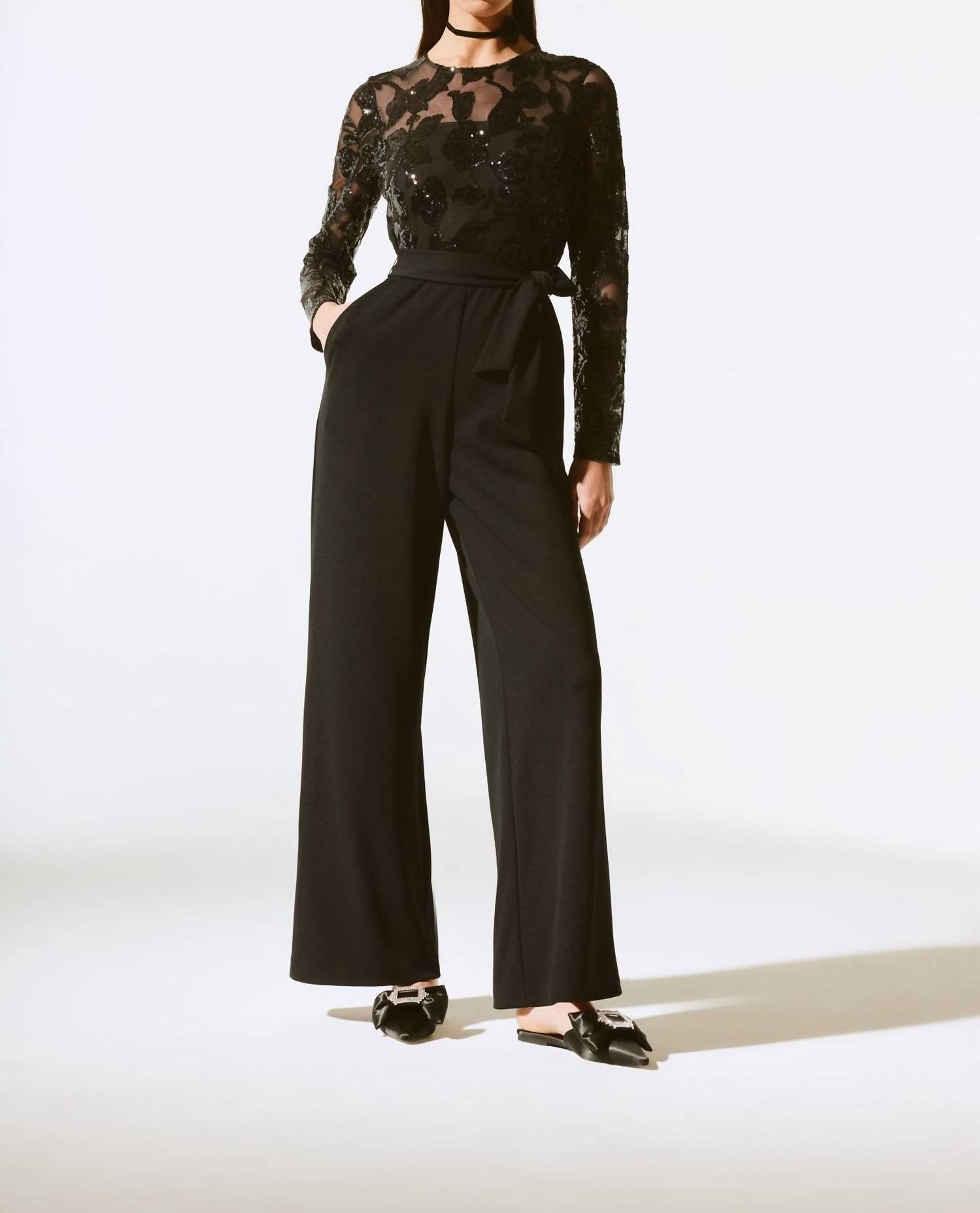 Joseph Ribkoff - Sequined Brocade Jumpsuit