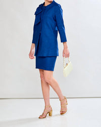 SARA CAMPBELL Sabrina Bow Jacket in admiral blue - women's jacket - view 5