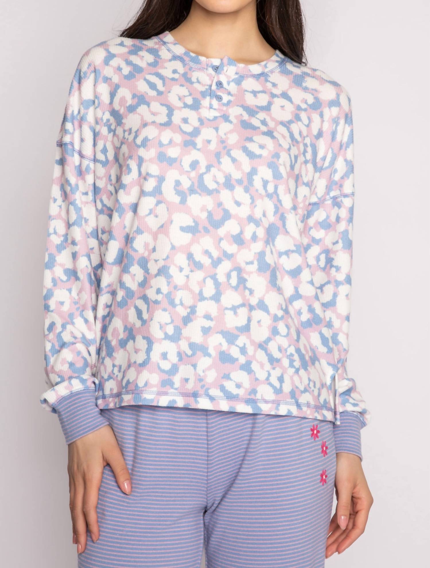 Pj Salvage - Leopard is My Happy Long Sleeve Top