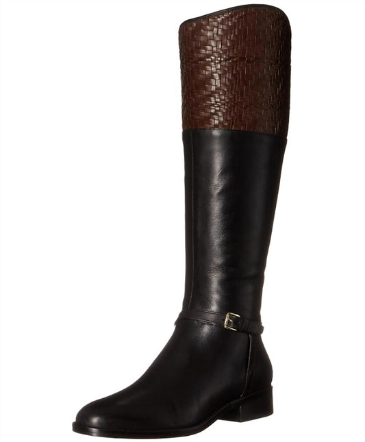 Cole Haan - Women's Genevieve Woven Leather Riding Boots