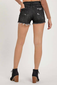 Risen - Mid-Rise Patched Denim Shorts