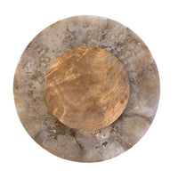 Creative Co-Op - Natural Agate Lazy Susan with Mango Wood Base
