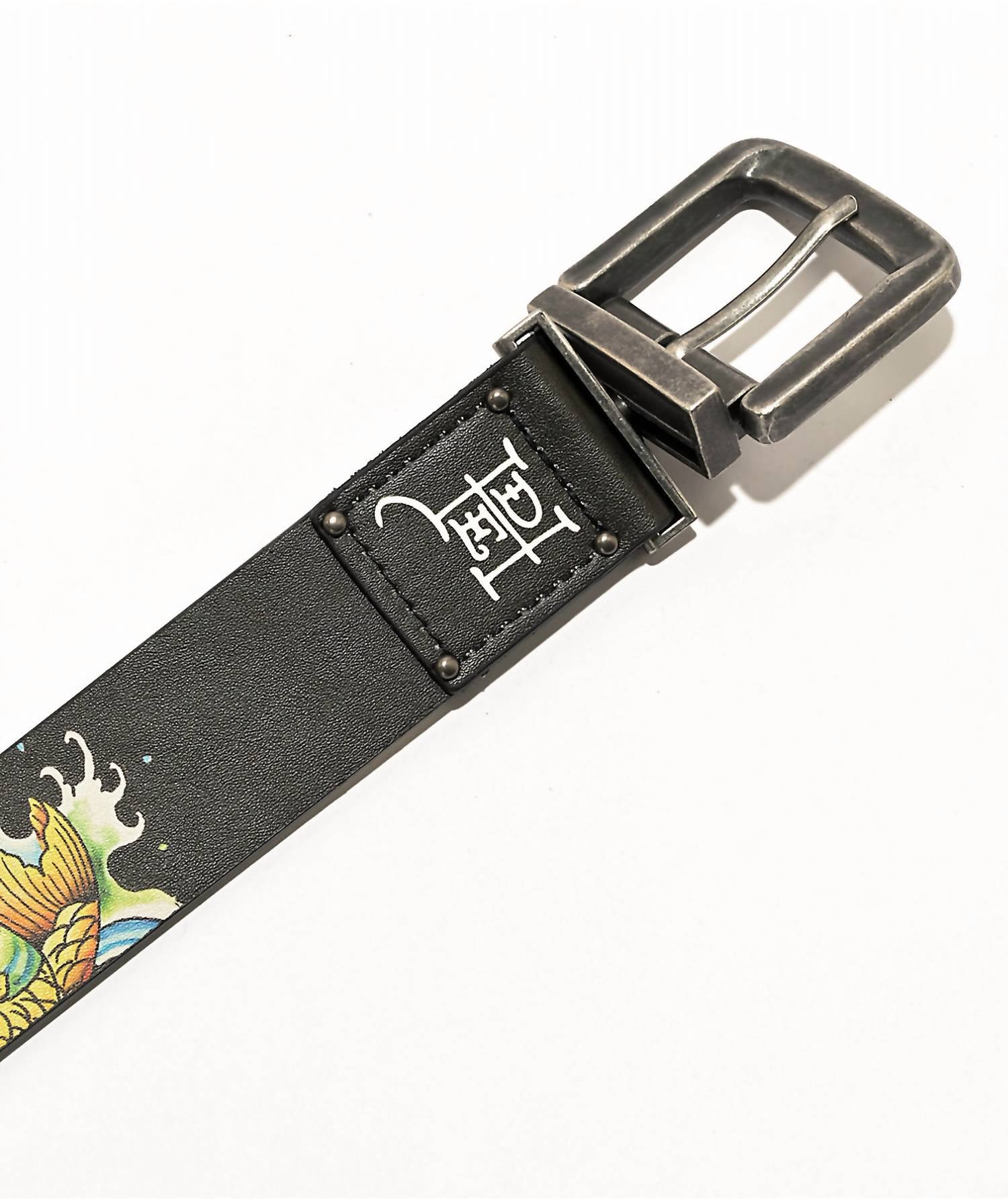 Ed Hardy - Men's 38mm Coi And Skull Reversible Belt