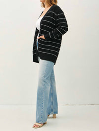 Be Cool - Striped Open-front Cardigan Curvy